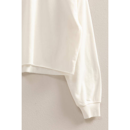 Mineral Washed Sweatshirt With Raw Hem