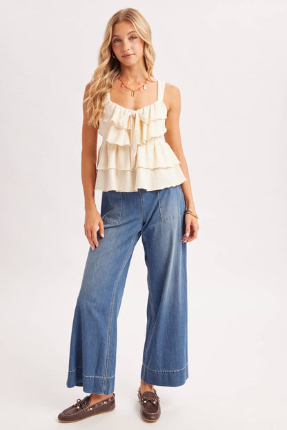 WIDE-LEG DENIM JEANS