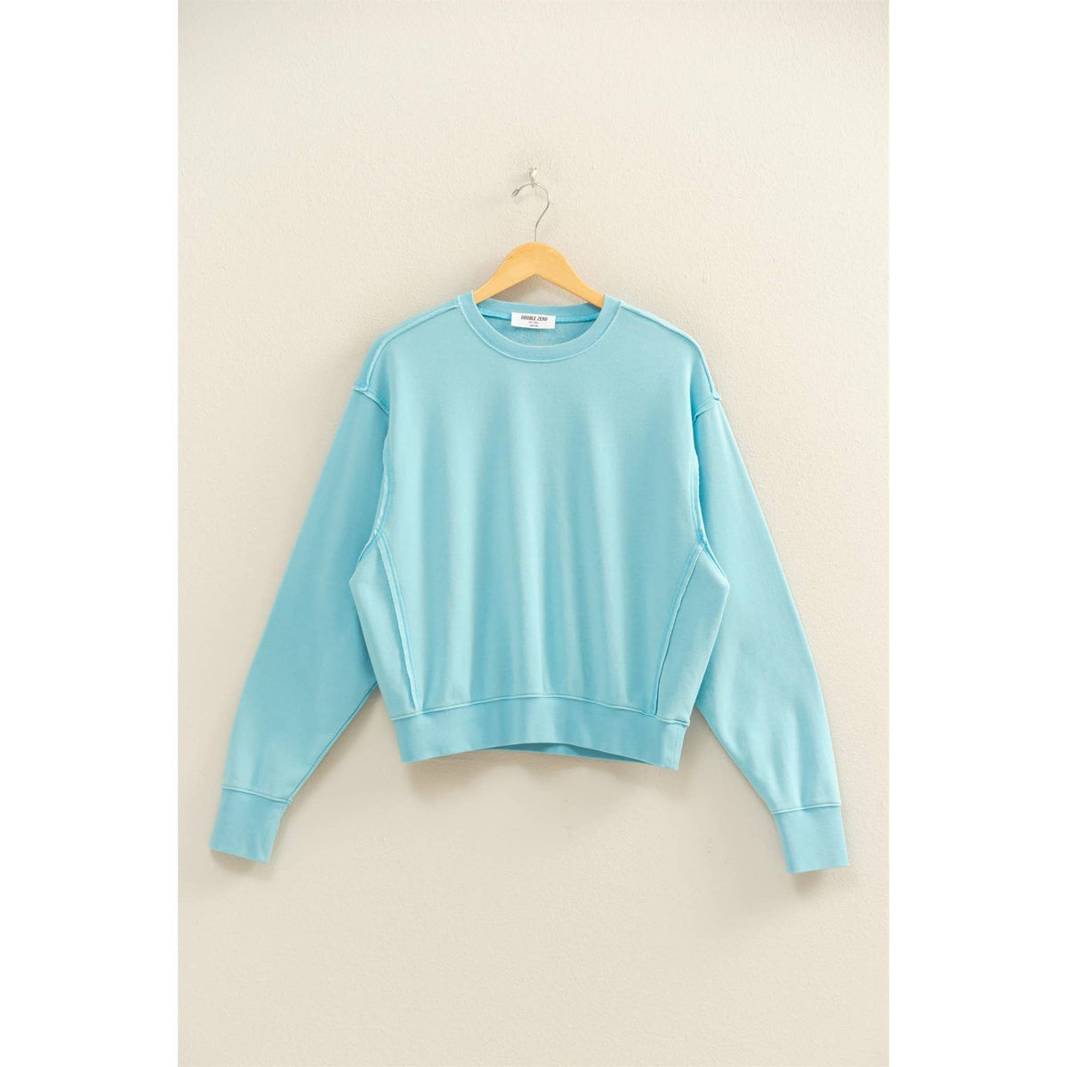Raw Edge Detail Burnout Sweatshirt
