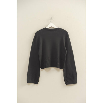 Betty Eyelet Detailed Long Sleeve Sweater