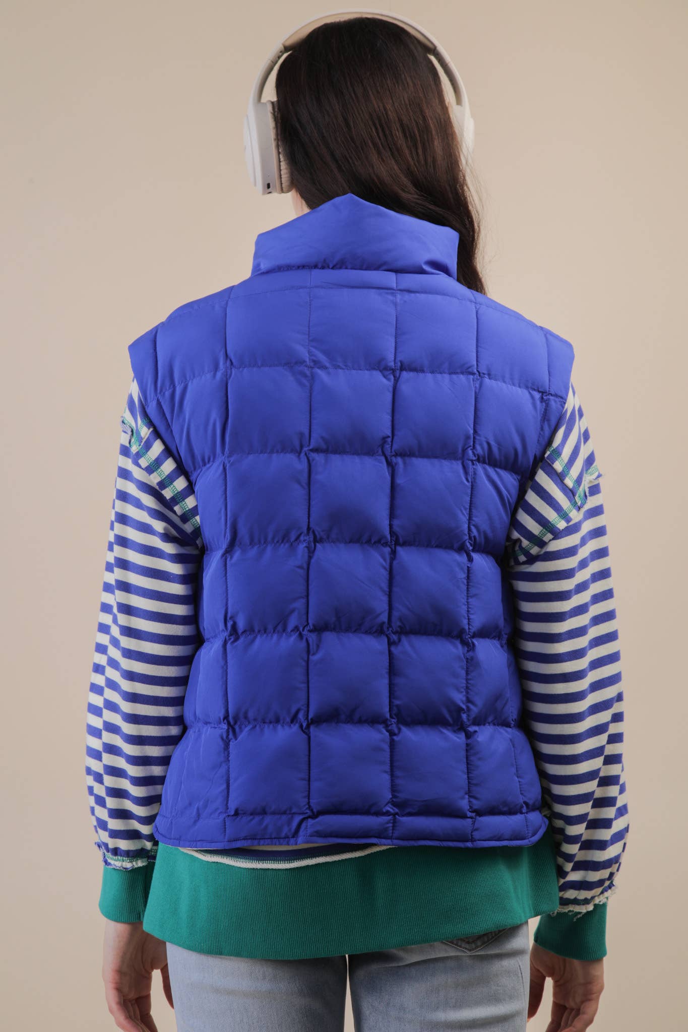 Solid & Leopard Puffer Padded Warm Vest